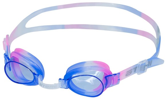 Очки для плавания Atemi, дет, PVC/силикон (син/бел/роз), S301