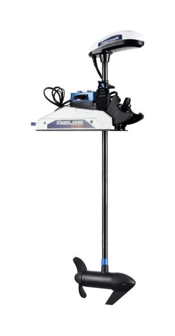 Троллинговый электромотор MakoShark 55 lbs/137 см/12v/GPS (электроякорь), белый
