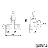 Прицепной крюк для снегохода универсальный Прицепной крюк для снегохода универсальный