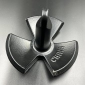 Якорь речной 3-х лепестковый (черный) с ПВХ покрытием 6.8кг (15LB) (Allshine)