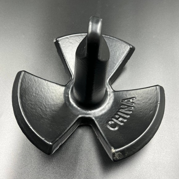 Якорь речной 3-х лепестковый (черный) с ПВХ покрытием 6.8кг (15LB) (Allshine)