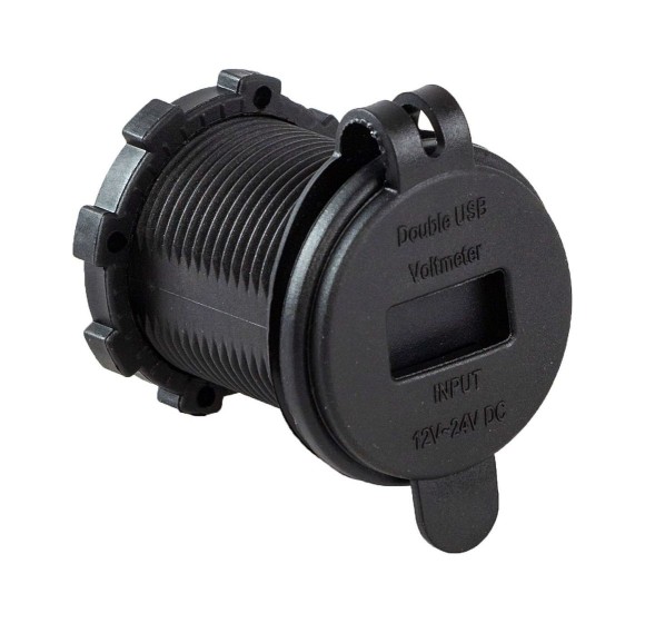 Разъем USB 5В 4.2А и вольтметр цифровой 5-30 В Разъем USB 5В 4.2А и вольтметр цифровой 5-30 В