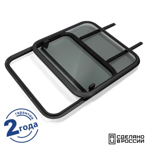 Люк палубный сдвижной Альбатрос 720x720 (черное исполнение)