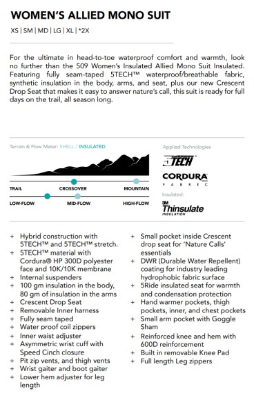 Комбинезон 509 Allied без утеплителя Black, MD Комбинезон 509 Allied без утеплителя Black, MD