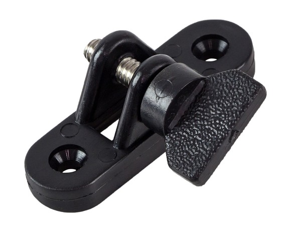 Кронштейн рамы тента палубный черный пластик с пласт.винтом