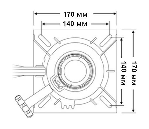 Стойка Taper-Lock газ-лифт 343-500 мм, используется с основаниями 3600002A и 1600010