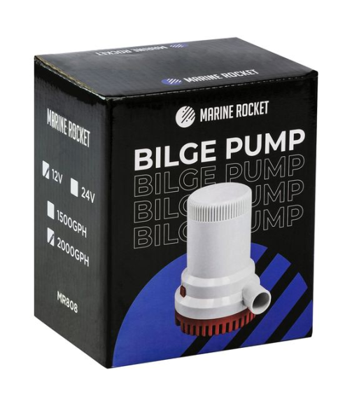 Помпа осушительная Marine Rocket, 2000GPH (7570 л/ч), 12 В Помпа осушительная Marine Rocket, 2000GPH (7570 л/ч), 12 В