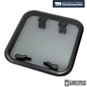 Люк палубный распашной Альбатрос 600x600 (черное исполнение)