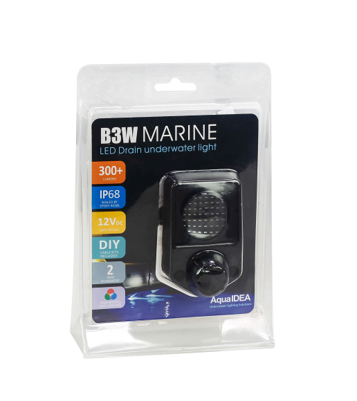 Подводный огонь со сливной пробкой, Blue, AquaIDEA