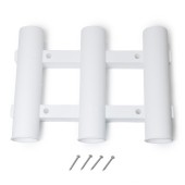 Держатель спиннинга SUNFINE тройной 50мм, белый пластик Держатель спиннинга SUNFINE тройной 50мм, белый пластик