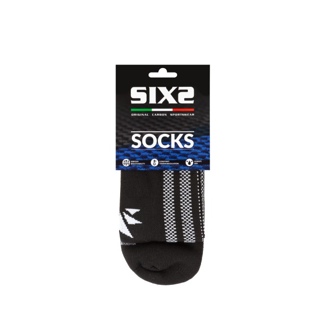 Носки SIXS MOT2 Black/White, 40/43, Артикул: MOT2-II-NEBI