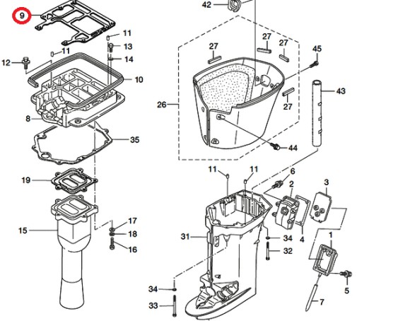 Прокладка под блок Tohatsu 120-140 (Tohatsu)
