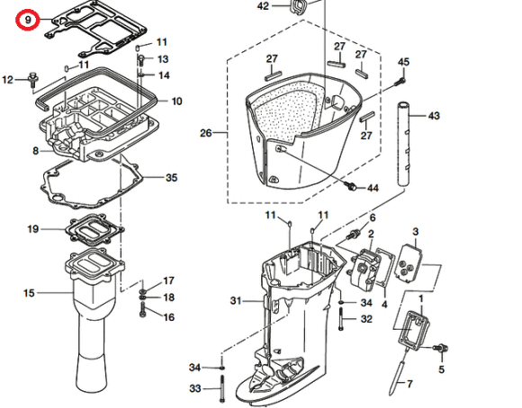 Прокладка под блок Tohatsu 120-140 (Tohatsu)
