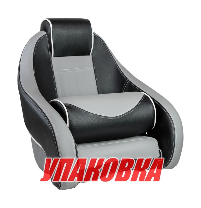 Кресло с болстером Stingray, обивка винил, цвет черный/серый (упаковка из 4 шт.)
