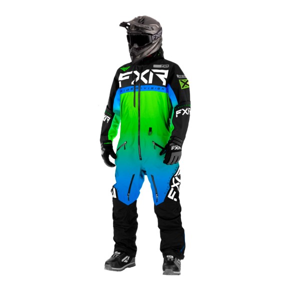 Комбинезон FXR Helium без утеплителя Lime-Blue Fade/Black, S