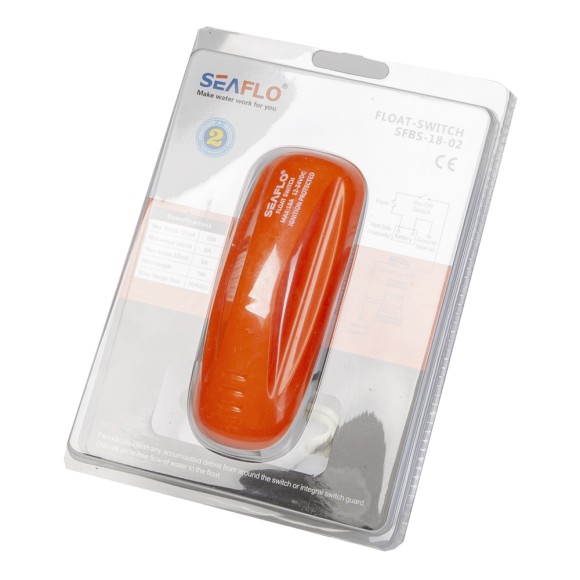 Переключатель поплавковый бело-оранжевый (18A)
