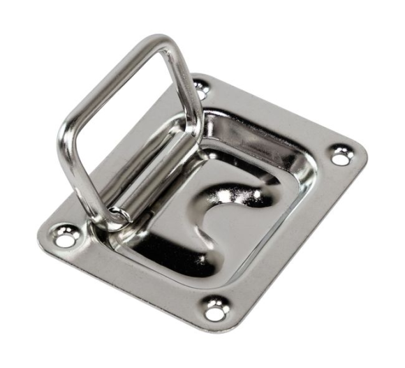 Ручка палубная потайная 76х57 мм, нержавеющая