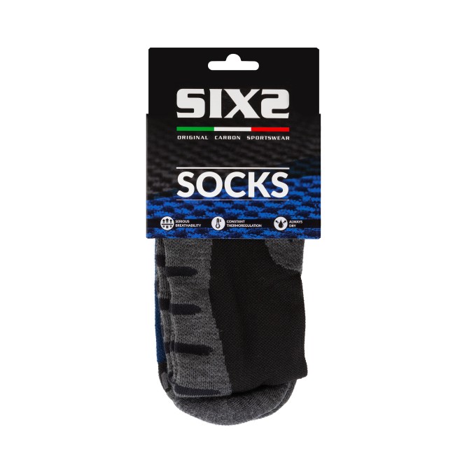 Носки SIXS MOT2 MERINOS Black/Grey, 44/47