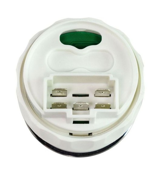 Указатель угла поворота руля, черный циферблат, нержавеющий ободок, д. 52 мм, 0-190 Ом, Marine Rocket