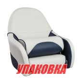 Кресло с болстером Ocean Flip Up, обивка винил, цвет белый/синий (упаковка из 2 шт.)