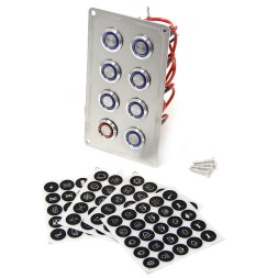 Панель управления 7+1 ‑ кнопочная 15А с LED‑подсветкой (вкл/выкл), AISI304