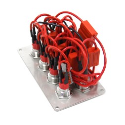 Панель управления 7+1 ‑ кнопочная 15А с LED‑подсветкой (вкл/выкл), AISI304