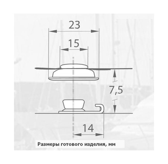 Нижняя часть кнопки Q-snap, нержавеющая (упаковка 10шт.) Нижняя часть кнопки Q-snap, нержавеющая (упаковка 10шт.)