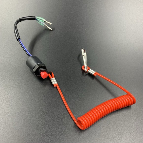 Кнопка аварийной остановки двигателя с чекой в пульт д/у Suzuki (Old) (Пины) (PWB)