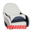Кресло с болстером Ocean Flip Up, обивка винил, цвет белый/синий (упаковка из 4 шт.)