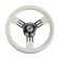 Рулевое колесо PEGASO обод белый, спицы серебряные д. 300 мм