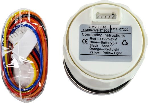 Указатель угла поворота руля, белый циферблат, нержавеющий ободок, д. 52 мм, 87-900 Ом, Marine Rocket Указатель угла поворота руля, белый циферблат, нержавеющий ободок, д. 52 мм, 87-900 Ом, Marine Rocket