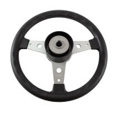 Рулевое колесо DELFINO обод черный, спицы серебряные д. 340 мм, уцененное Рулевое колесо DELFINO обод черный, спицы серебряные д. 340 мм, уцененное
