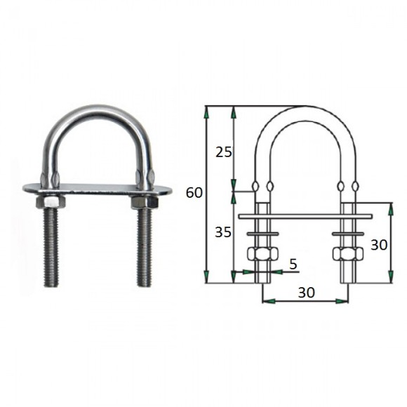 Рым-болт 5х60мм Рым-болт 5х60мм