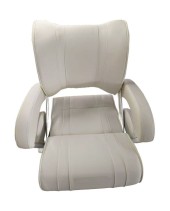 Кресло с перекидной спинкой и болстером, обивка винил, цвет белый