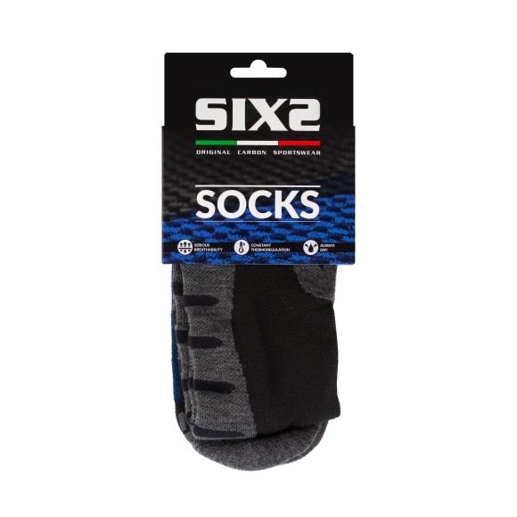 Носки SIXS MOT2 MERINOS Black/Grey, 36/39, Артикул: M2ME--I-NEGR