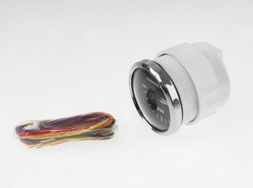 Указатель угла поворота руля, черный циферблат, нержавеющий ободок, д. 52 мм, 87-900 Ом, Marine Rocket Указатель угла поворота руля, черный циферблат, нержавеющий ободок, д. 52 мм, 87-900 Ом, Marine Rocket