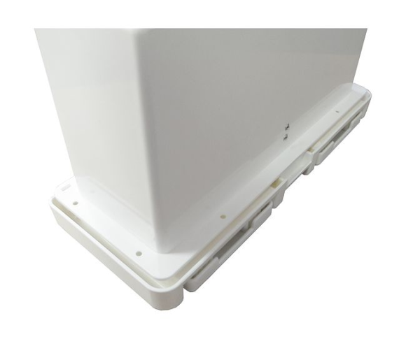 Ящик для мелочей врезной, с замком и складным подстаканником, белый