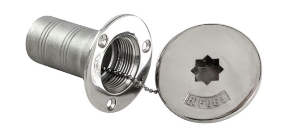 Горловина заливная для бензина, шланг 50 мм , нерж. сталь, под ручку лебедки, Marine Rocket