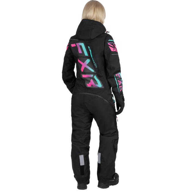Комбинезон FXR CX без утеплителя Black/Mint-Electric Pink Fade, 10