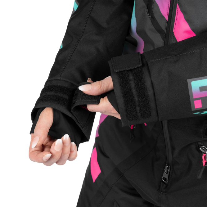 Комбинезон FXR CX без утеплителя Black/Mint-Electric Pink Fade, 10