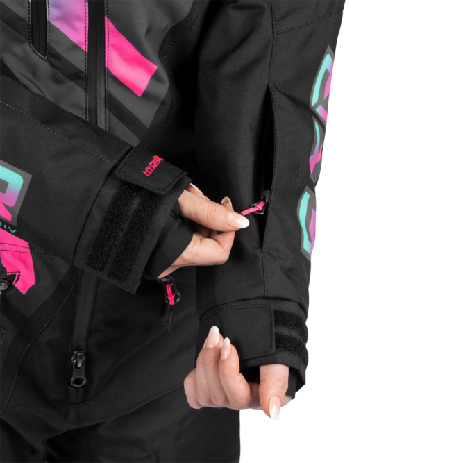 Комбинезон FXR CX без утеплителя Black/Mint-Electric Pink Fade, 10