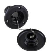 Горловина заливная для дизтоплива, пластиковая, черная, под шланг 38 мм