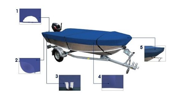 Тент транспортировочный для лодок длиной 4,3-4,5 м