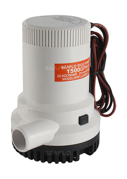 Помпа осушительная 12 В, 1500GPH (5677,5 л/час), SeaFlo