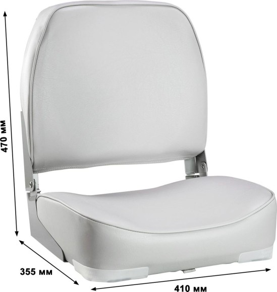 Кресло мягкое складное, обивка винил, цвет серый, Marine Rocket