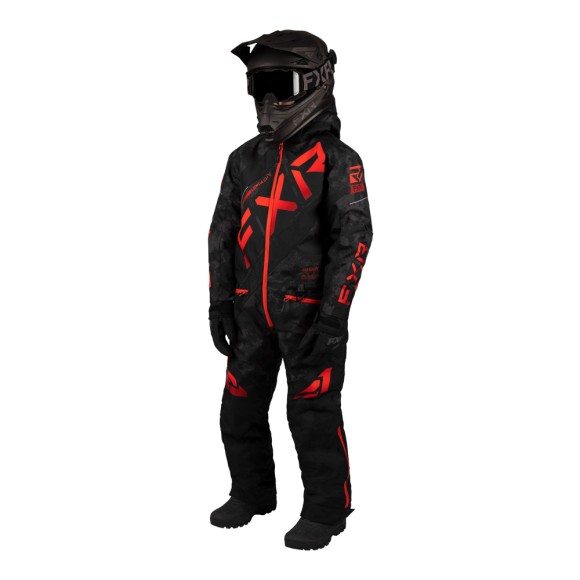 Детский комбинезон FXR CX с утеплителем Black Camo/Red Fade, 10
