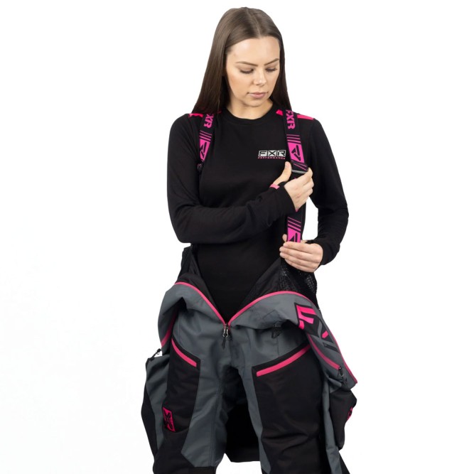 Комбинезон FXR Recruit F.A.S.T. с утеплителем Black/Charcoal/Fuchsia, 4
