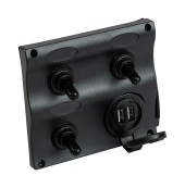 Панель бортового питания 3 переключателя, USB зарядка Панель бортового питания 3 переключателя, USB зарядка