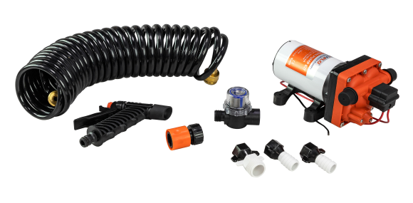 Комплект помывочный SeaFlo, 12 В, 15 л/мин, 55 PSI (3.8 бар) Комплект помывочный SeaFlo, 12 В, 15 л/мин, 55 PSI (3.8 бар)