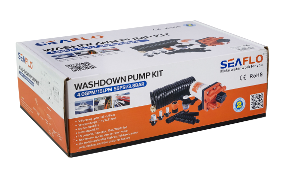 Комплект помывочный SeaFlo, 12 В, 15 л/мин, 55 PSI (3.8 бар) Комплект помывочный SeaFlo, 12 В, 15 л/мин, 55 PSI (3.8 бар)
